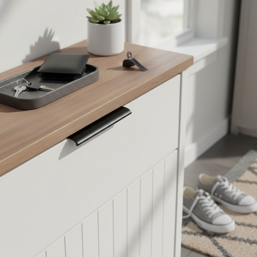 Modern Brass Lip Pull – Flush Cabinet Drawer Hardware