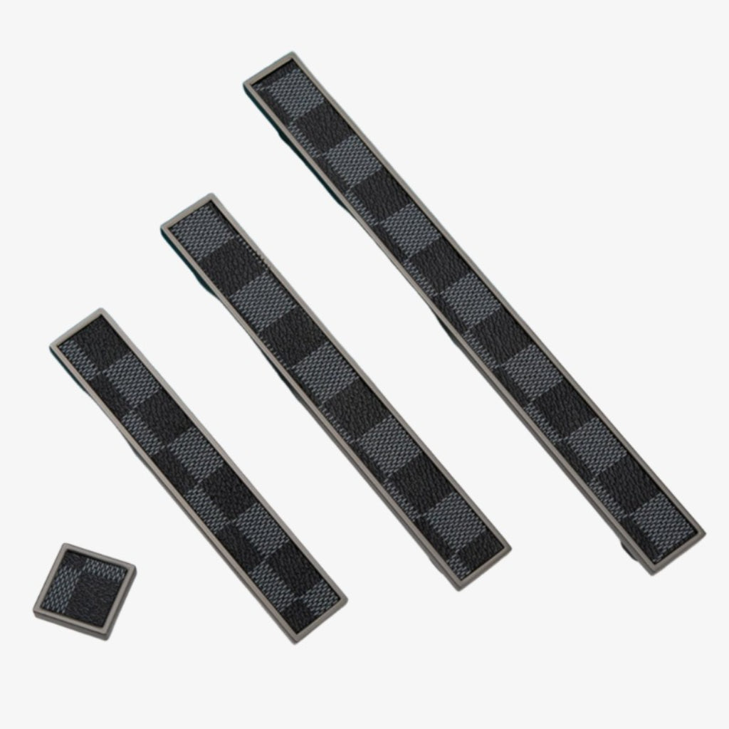 Modern Leather Zinc Alloy Pulls - Drawer Wardrobe Handles