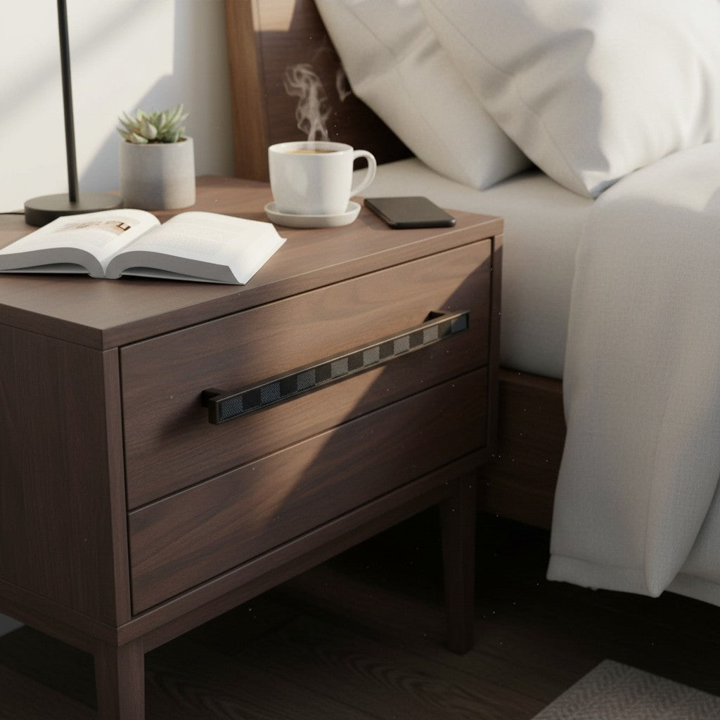 Modern Leather Zinc Alloy Pulls - Drawer Wardrobe Handles