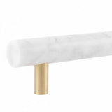 Modern Marble Brass Cabinet Pulls - Elegant Drawer Wardrobe Handles