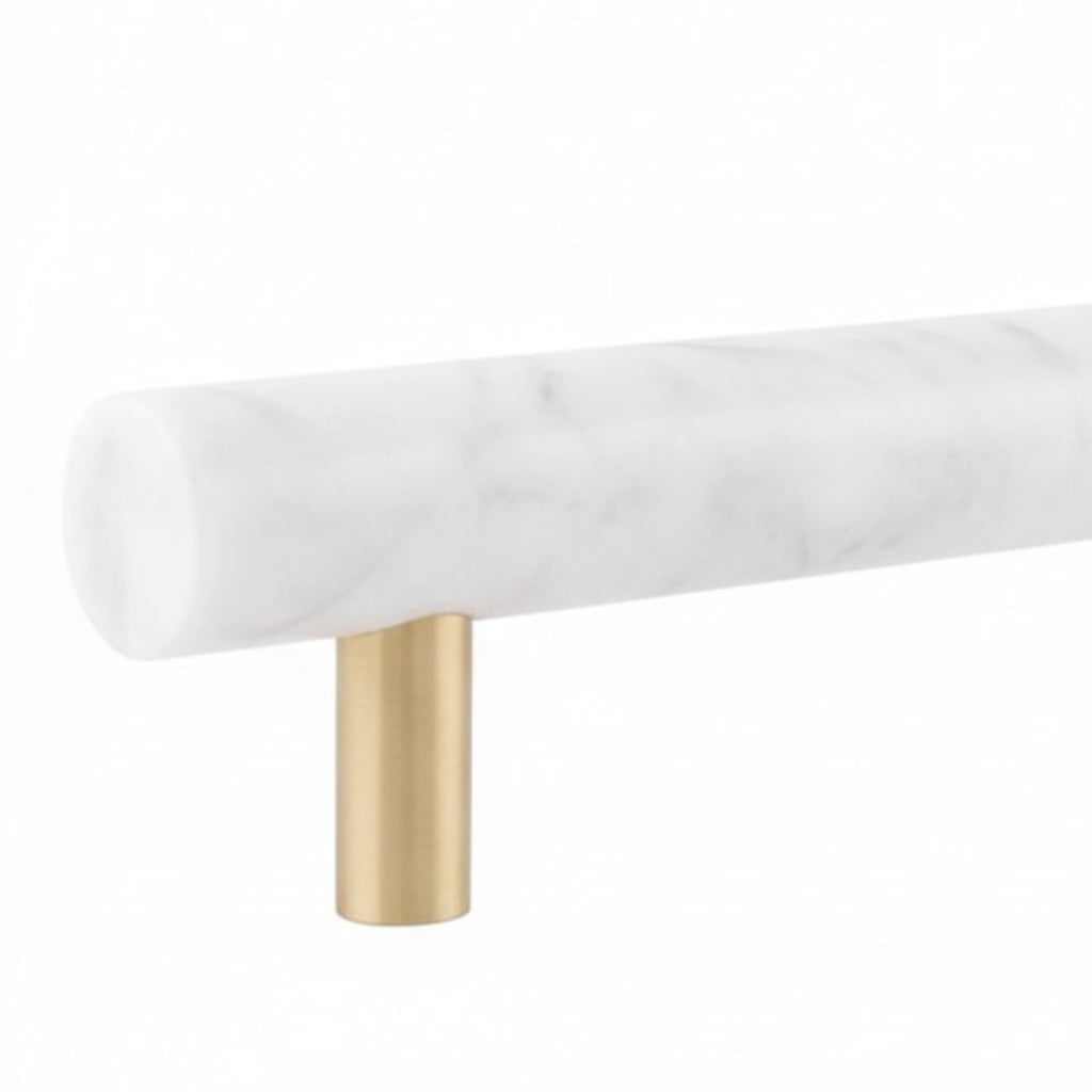 Modern Marble Brass Cabinet Pulls - Elegant Drawer Wardrobe Handles