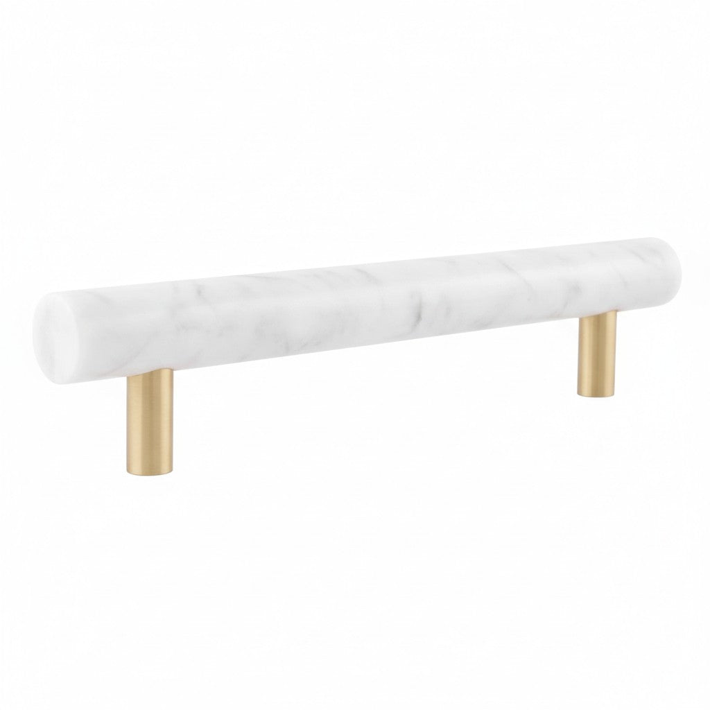 Modern Marble Brass Cabinet Pulls - Elegant Drawer Wardrobe Handles