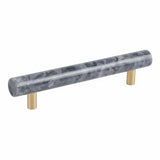 Modern Marble Brass Cabinet Pulls - Elegant Drawer Wardrobe Handles