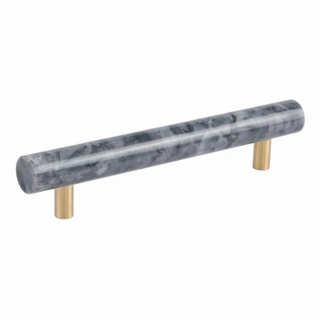 Modern Marble Brass Cabinet Pulls - Elegant Drawer Wardrobe Handles