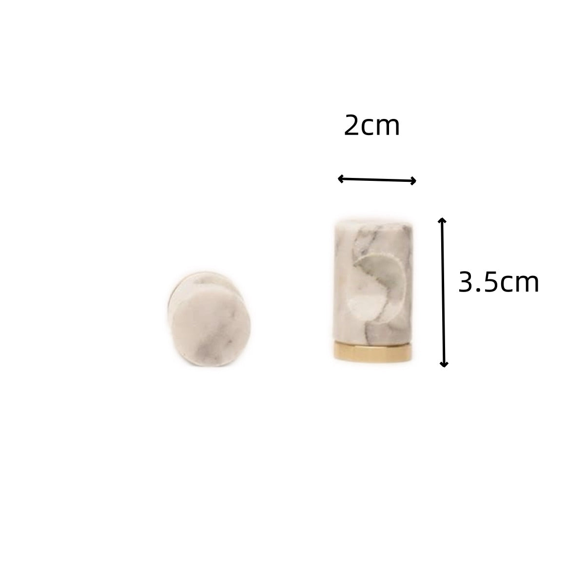 Modern Marble Brass Cabinet Pulls - Elegant Drawer Wardrobe Handles