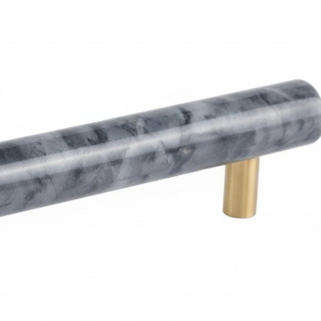 Modern Marble Brass Cabinet Pulls - Elegant Drawer Wardrobe Handles