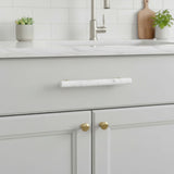 Modern Marble Brass Cabinet Pulls - Elegant Drawer Wardrobe Handles