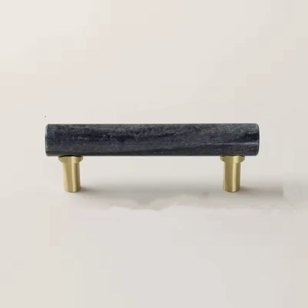Modern Marble Brass Cabinet Pulls - Elegant Drawer Wardrobe Handles