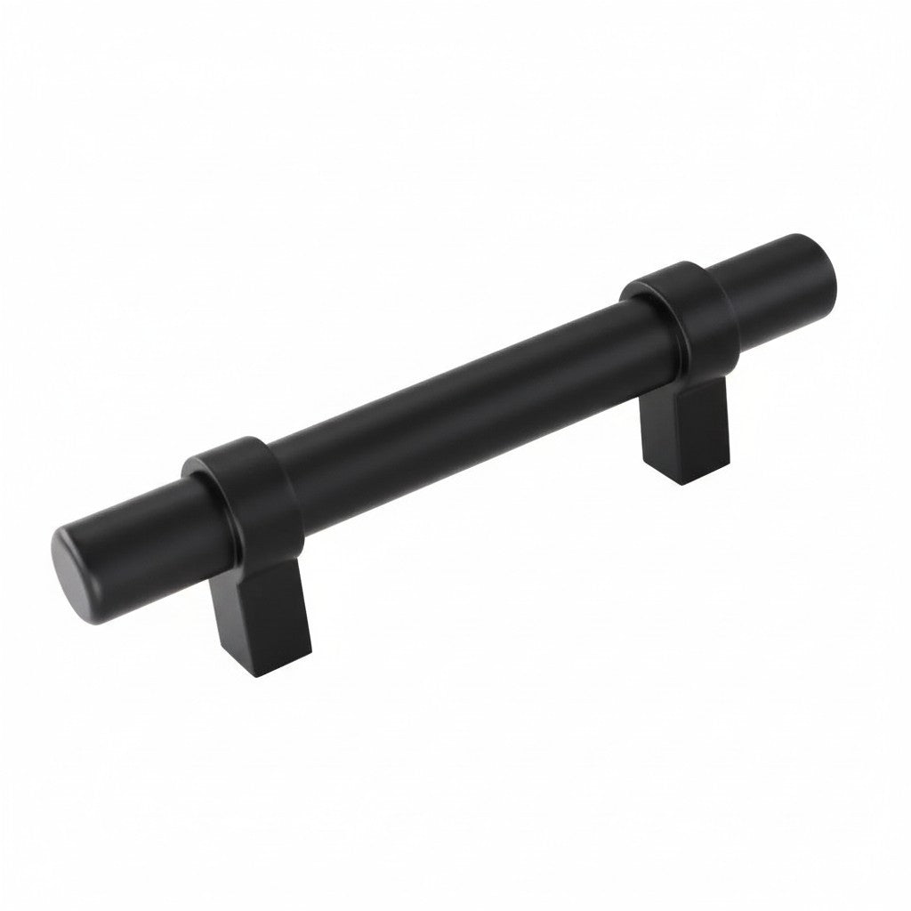 Modern Matte Black Euro Bar Pull Cabinet Handles – Drawer & Cabinet Hardware