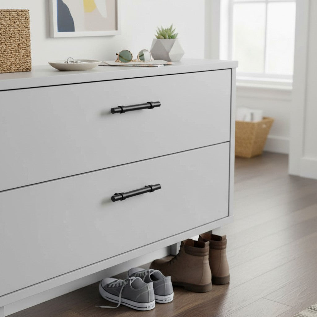 Modern Matte Black Euro Bar Pull Cabinet Handles – Drawer & Cabinet Hardware