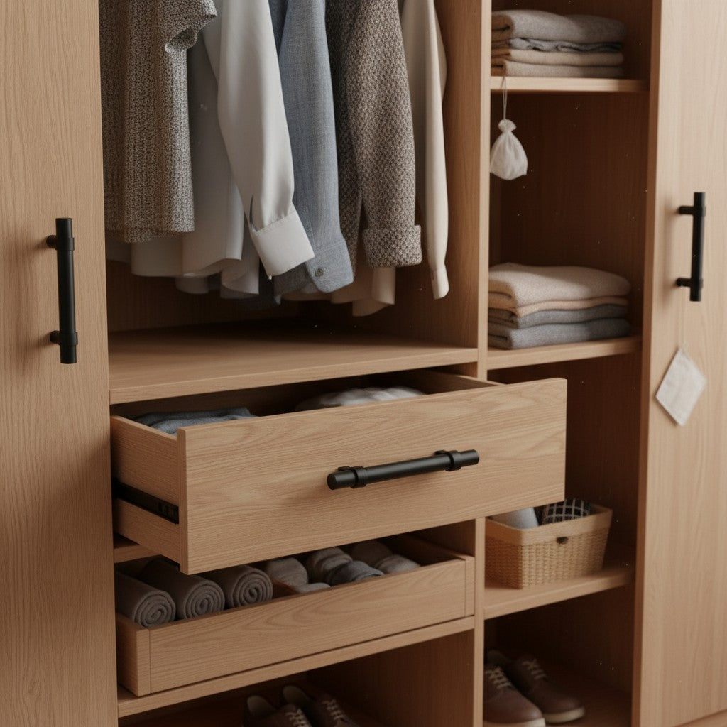 Modern Matte Black Euro Bar Pull Cabinet Handles – Drawer & Cabinet Hardware