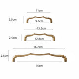 Vintage Ripple Brass Handles - Antique Bronze Cabinet Hardware