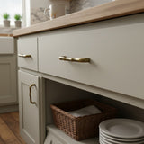 Vintage Ripple Brass Handles - Antique Bronze Cabinet Hardware