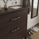 Vintage Ripple Brass Handles - Antique Bronze Cabinet Hardware