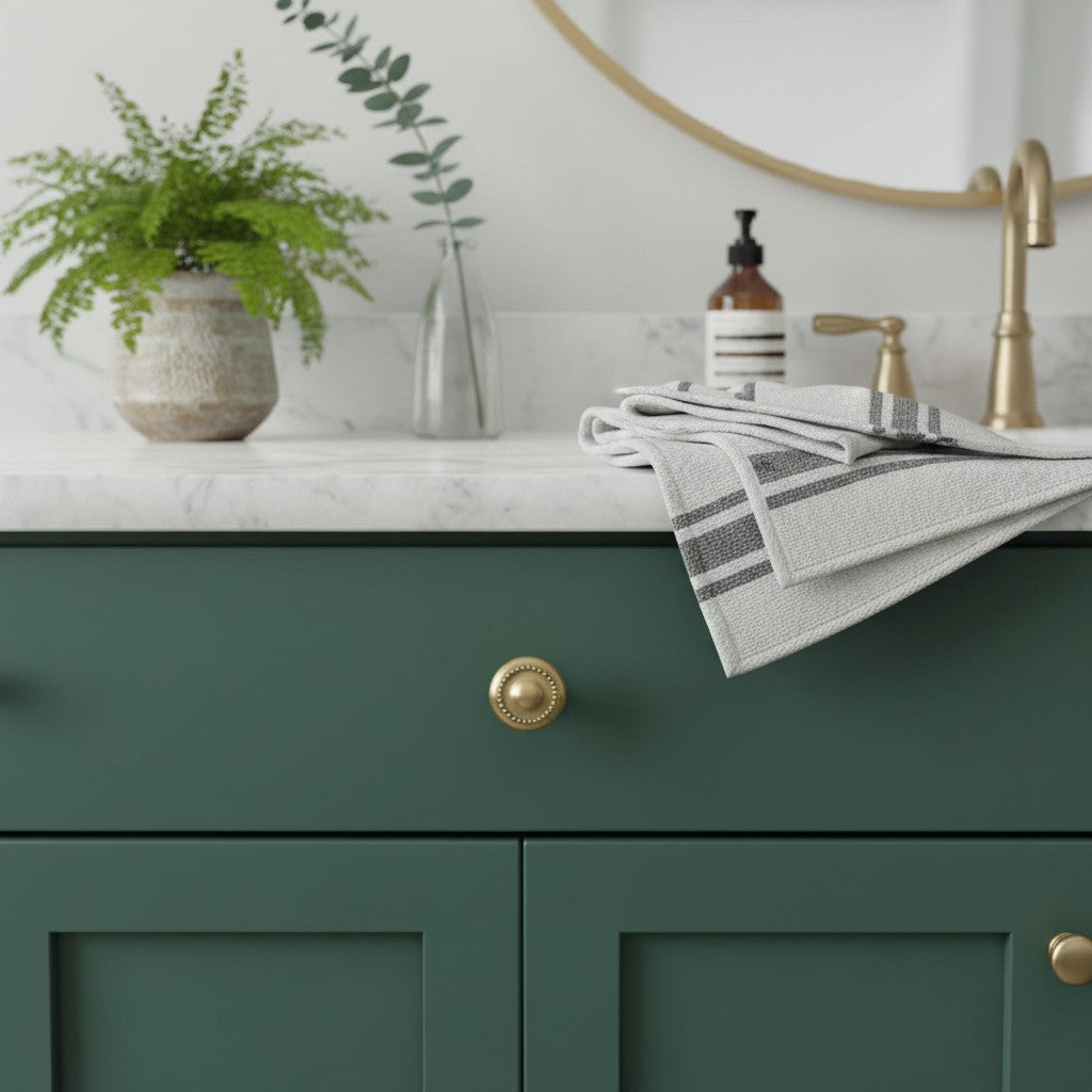 Vintage Ripple Brass Handles - Antique Bronze Cabinet Hardware