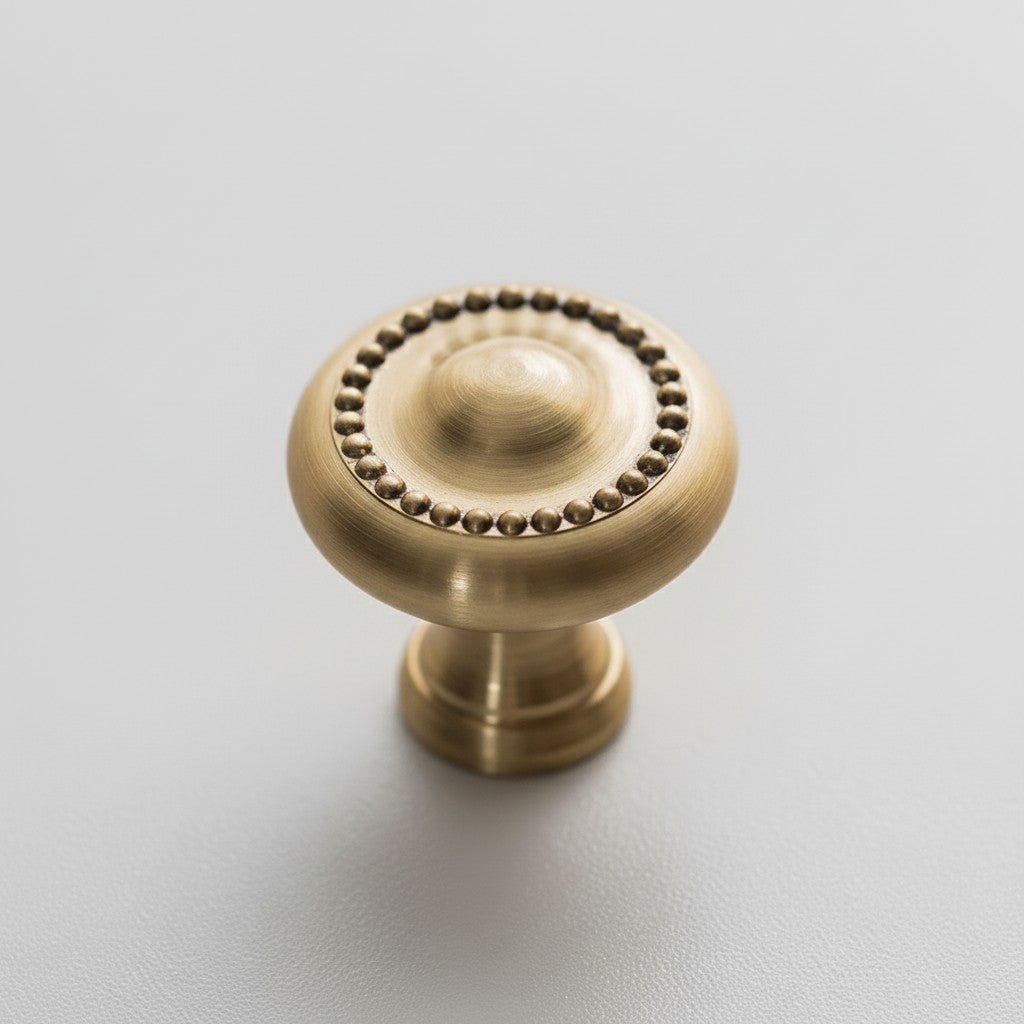 Vintage Ripple Brass Handles - Antique Bronze Cabinet Hardware