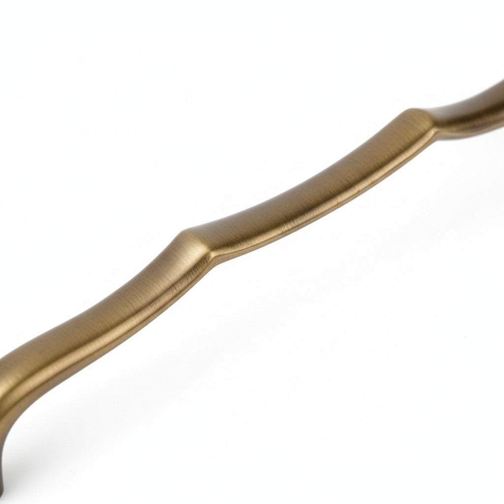 Vintage Ripple Brass Handles - Antique Bronze Cabinet Hardware