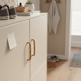 Vintage Ripple Brass Handles - Antique Bronze Cabinet Hardware