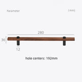 Sleek Modern Walnut Brass Cabinet Handles – Industrial Style Hardware